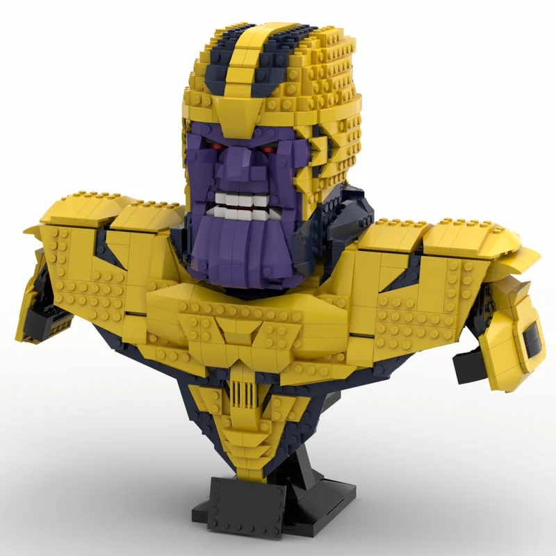 

Новый 1713 шт., коллекция шлемов с запеченной головой, стиль Moc, частицы, персонаж, бюст, индивидуальная головоломка, модель «сделай сам», креативные идеи, детские игрушки