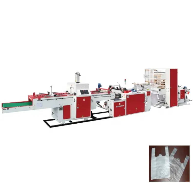 New High-Speed 200pcs/Min T-Shirt Bag Making Machine PLC Core Components for Manufacturing Plant for Plastic Bag Forming