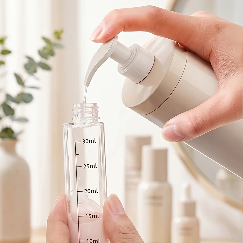 4Pcs Refillable Travel Pump Bottle Kit Leak Proof Portable Liquid Cosmetic Storage Practical Travel Toiletry Supplies  Spice