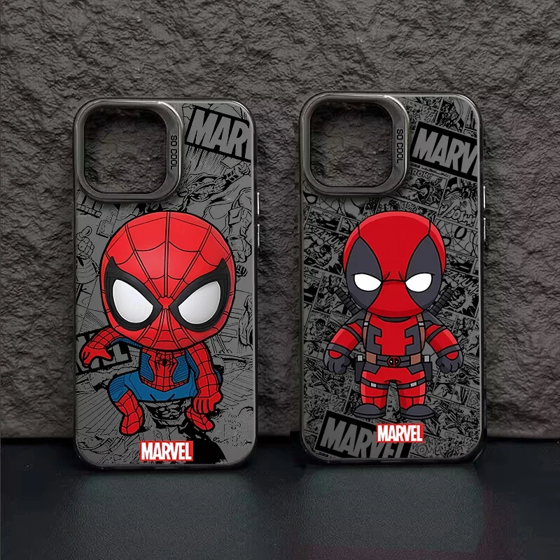

Phone Case For Iphone 17 16 Pro Max 17 Air 16e 15 14 11 12 13 Pro Max 16 Plus 13 Mini cover Deadpool Spider-Man Hard PC