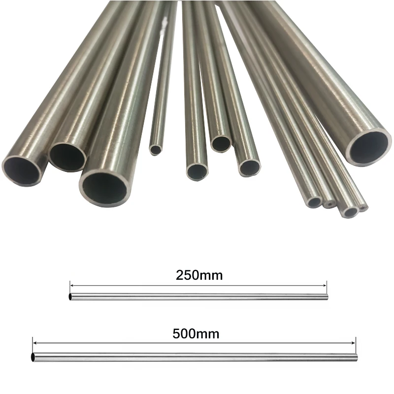 304 Stainless Steel Round Capillary Seamless Straight Tube 4x2mm 8x6mm 13x11mm 14x12mm 10x8mm 16x14mm18x16mm 250mm/500mm Long