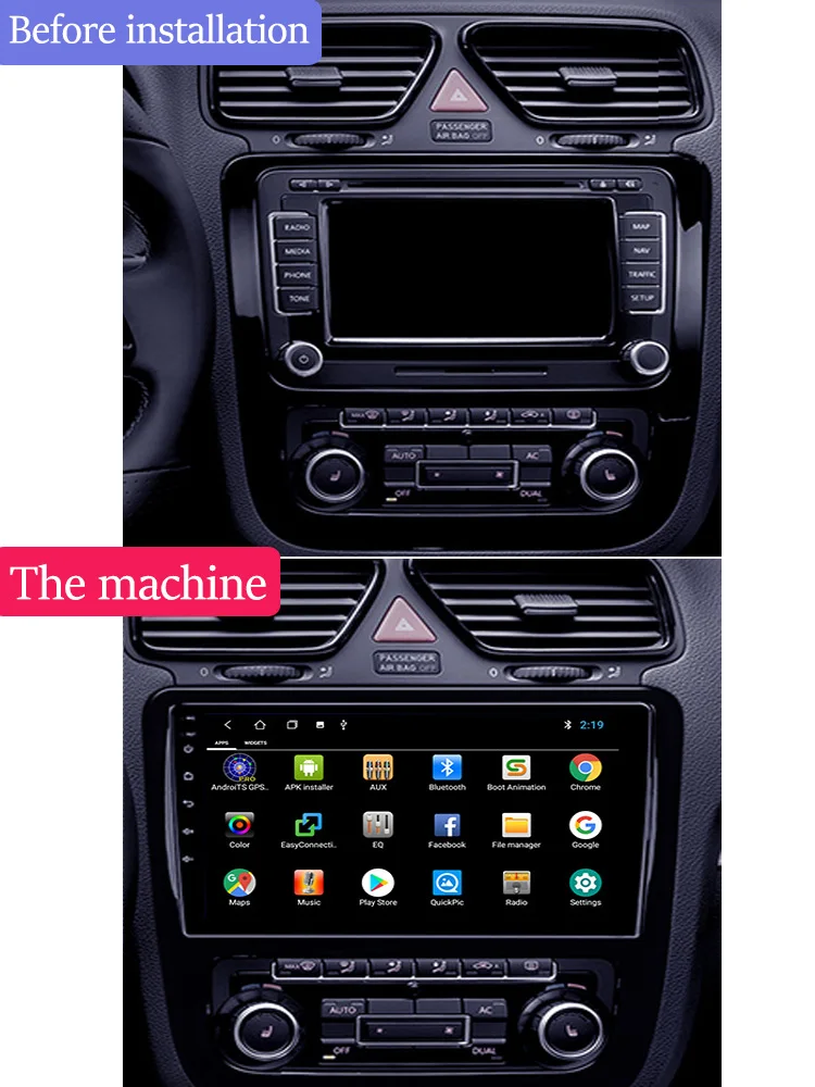 For Volkswagen Scirocco 3 2008 - 2014 Car Radio Android Automotive Multimedia Player Navigation GPS Carplay Touch Screen Auto BT