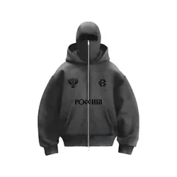 Y2K new fashion Double hoodie design Hoodie Jacket Hip Hop street zipper hoodie for men Gothic Harajuku sweatshirt for women