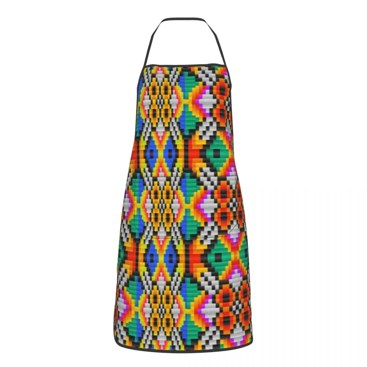 Kitchen Apron Mexican Ethnic Tribal Pattern Chef Work Apron Restaurant Bar Shop Cafes Beauty Nails Studios Uniform