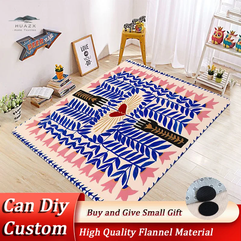 Color Abstract Carpet Ancient Egyptian Mural Rug Flannel Material Bedroom Sofa Table Non-slip Floor Mat Home Decoration Carpets