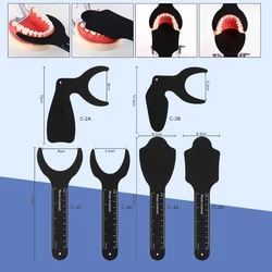 1 Stuks Tandheelkundige Gereedschappen Orthodontisch Zwarte Achtergrond Foto Beeld Contrast Bord Metalen Orale Wangplaat Autoclavable