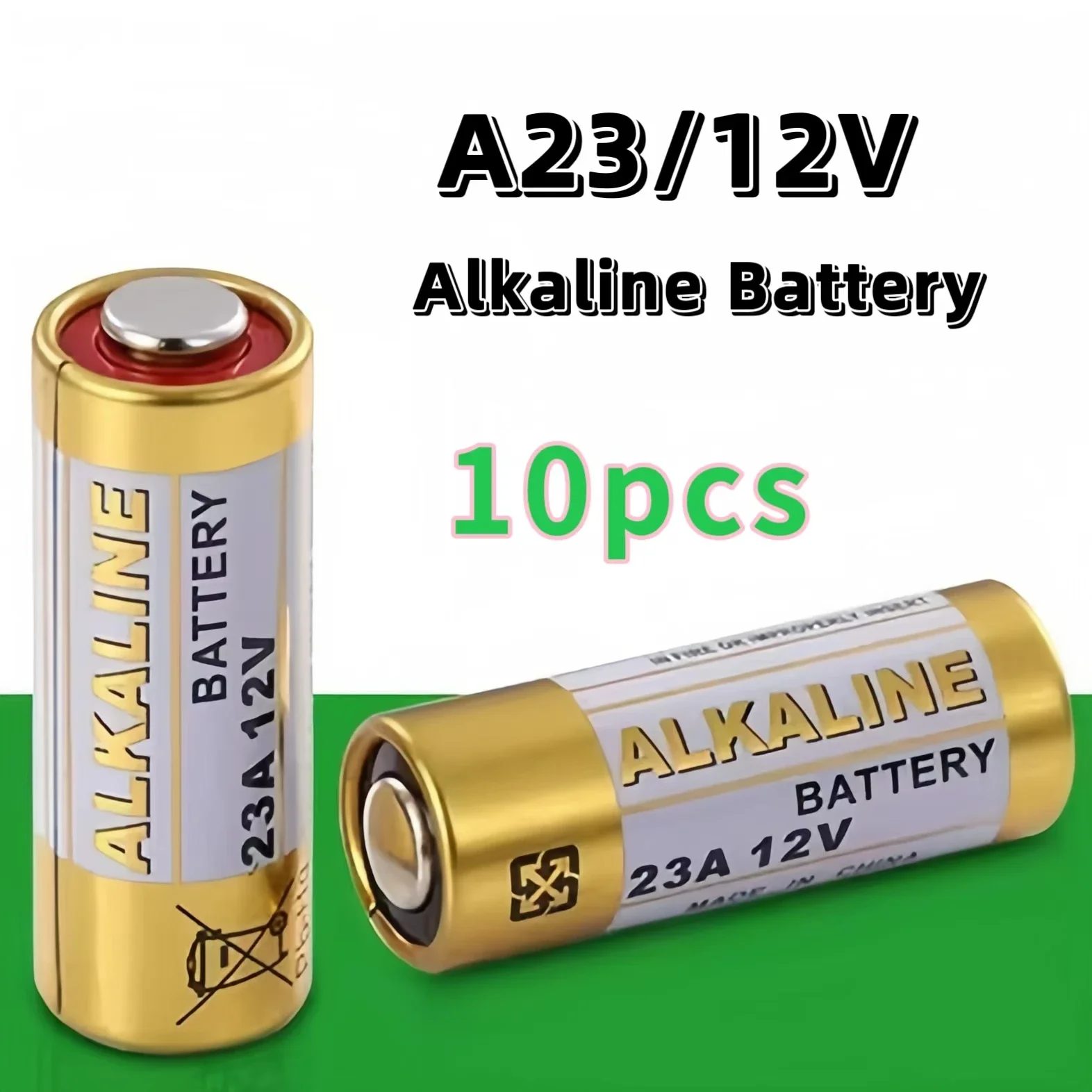 10PCS 12V Alkaline Battery A23 23A 23GA A23S E23A EL12 MN21 MS21 V23GA L1028 GP23A LRV08 for Remote control Doorbell Lighter