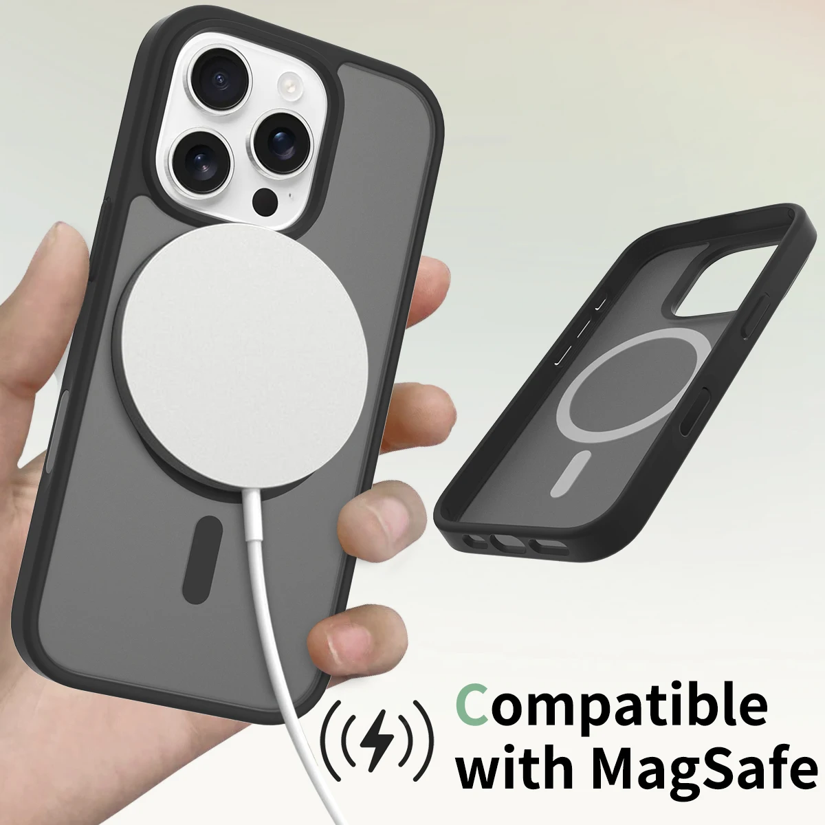 Camera Control Capture Button Case For Magsafe Mag Safe iPhone 16 Pro Max Plus 16Pro 16Plus iPhone16 Matte Black Phone Cover