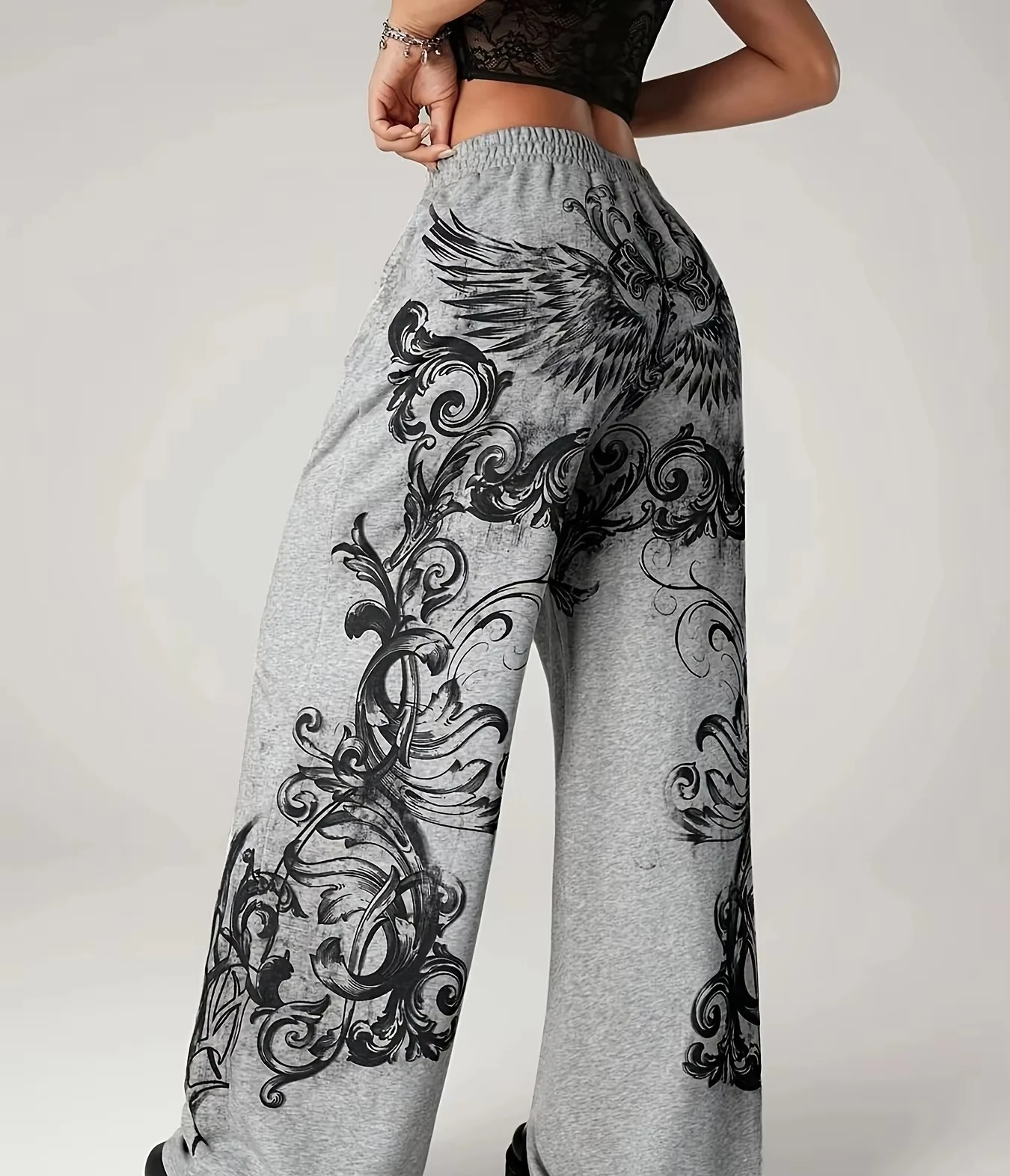 2026 Sommer Mode Neue Gothic Dark Punk Style 3D-gedruckte lockere Outdoor-Hose Street Harajuku Freizeit Sport Lässige Hose – Detail 6