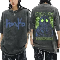 Camiseta lavada Vintage de Anime japonés Dorohedoro Kaiman para hombres y mujeres, camisetas gráficas de Manga geniales, camiseta gótica de terror de gran tamaño
