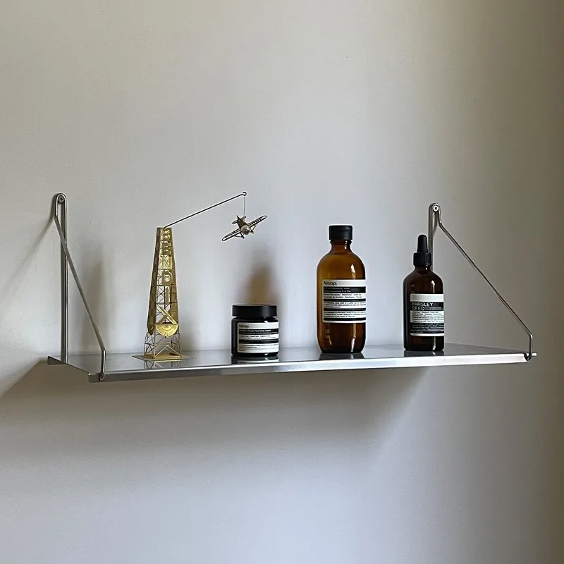 

Living Room Background Wall DIY Advanced Design Bookshelf Medieval Style Stainless Steel Wall Shelf Bookshelf Shelf