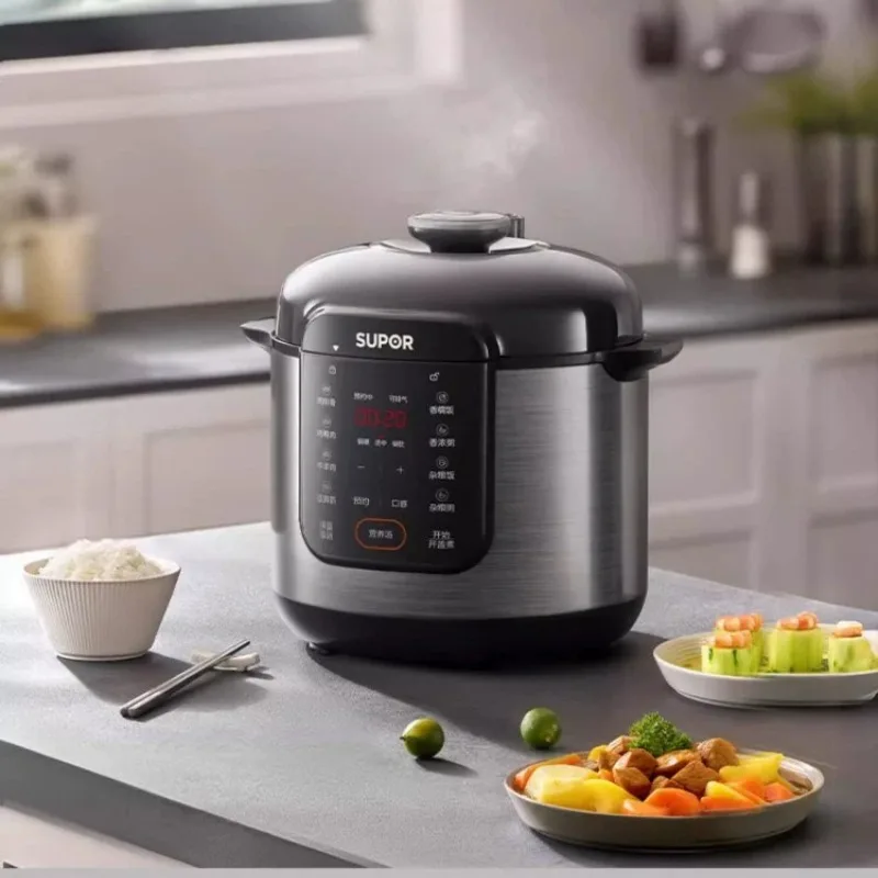 Supor 6L Large Capacity Electric Pressure Cooker Fully Automatic Multifunction Rice Cooker Large Capacity Pressure Cooker