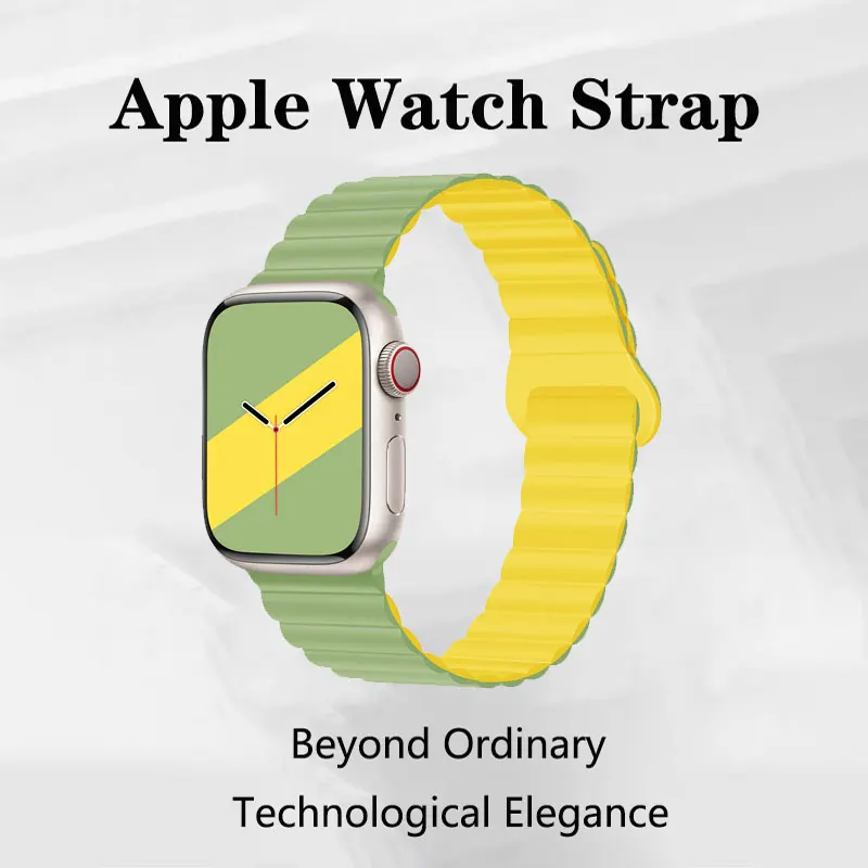 Magnetic Strap For Apple Watch Bands 45mm 38mm 49mm 40mm 42mm 41mm Silicone Sport Bracelet iWatch Series ultra 9 6 5 7 8 se 44mm