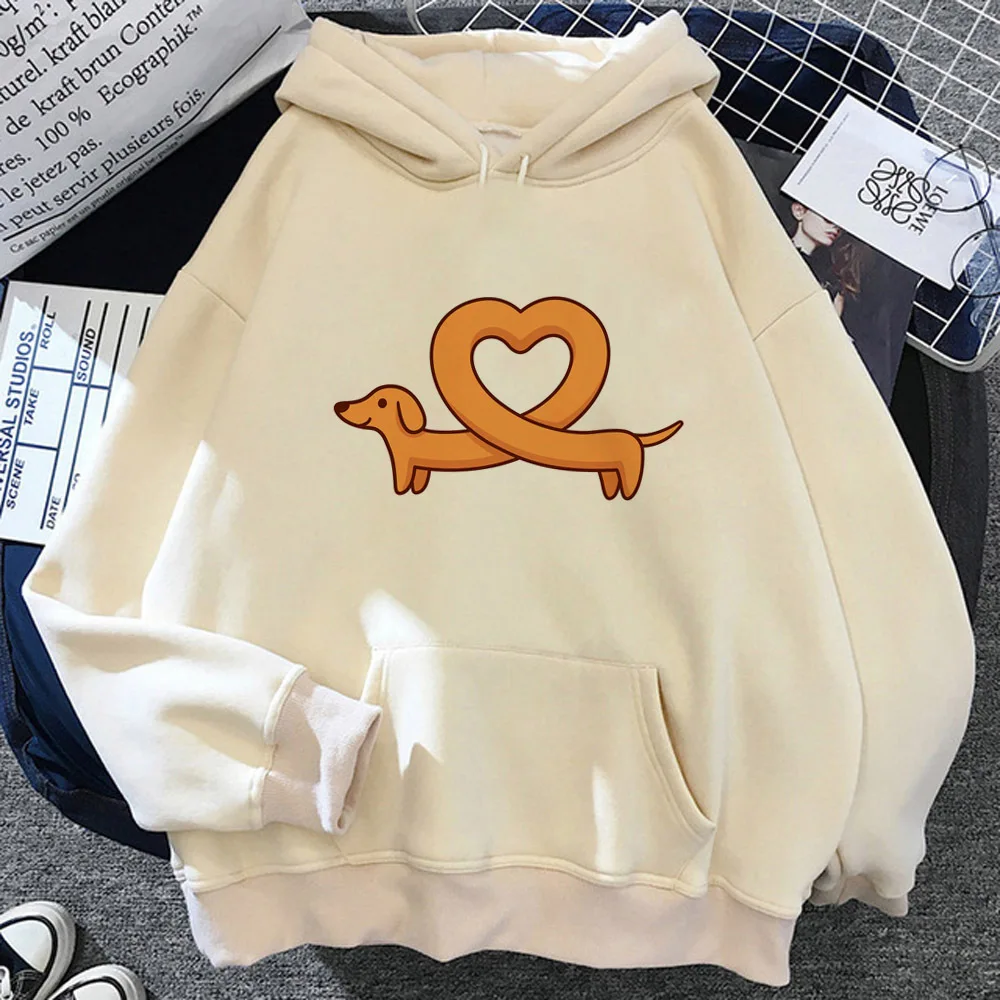 

Dachshund hoodie Japanese designer Y2K manga women tracksuits sweatshirts anime funny