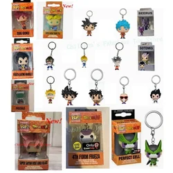 20 styles NEWest FUNKO Keychains Dragon Ballz Gohan Perfect Cell Master Roshi Piccolo Keychains Action Collection Figure Toys
