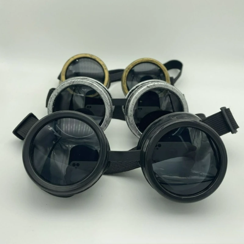 Sunglasses Fashion Steampunk Glasses Round Oversized Goggles Welding Punk Glasses Cosplay Brand Designer Colors Lens Shades - view 2