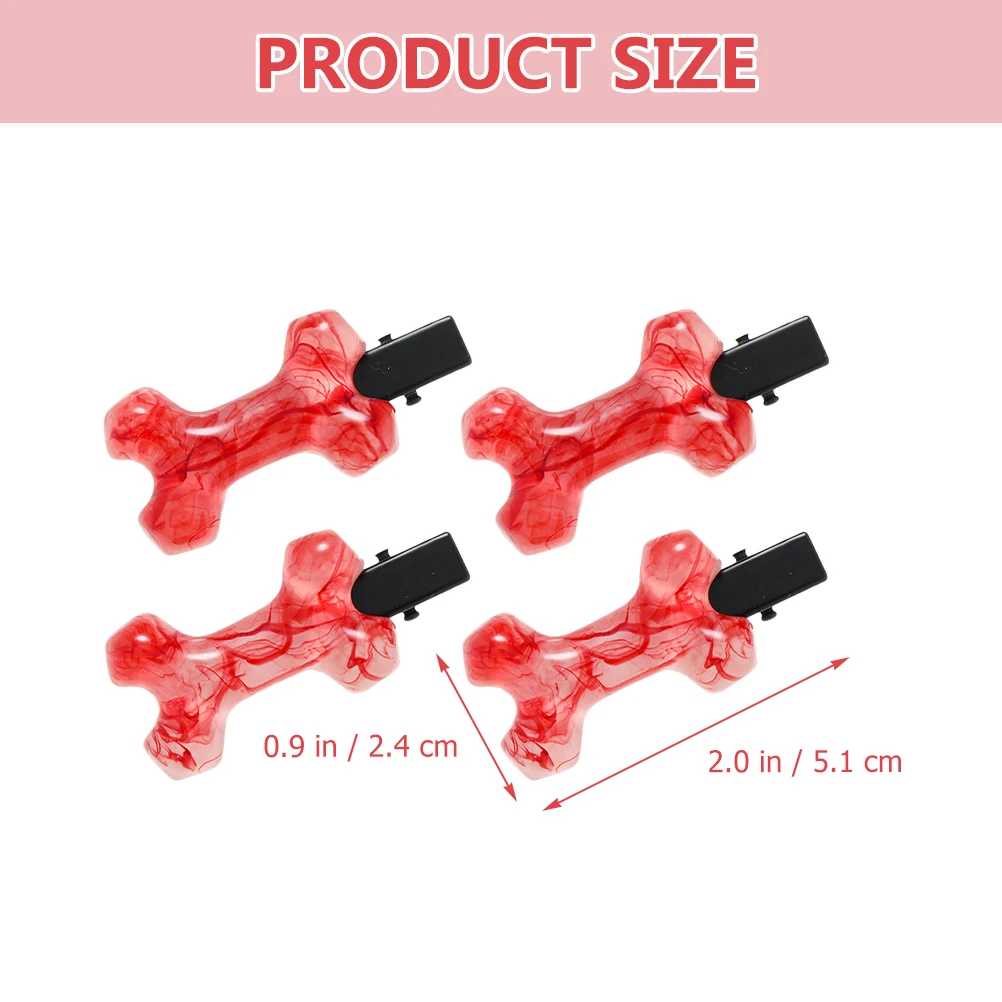 

Blood Dog Bone Hair Clip Women Accessory Barrette Halloween Hairpin Accessories Decoration