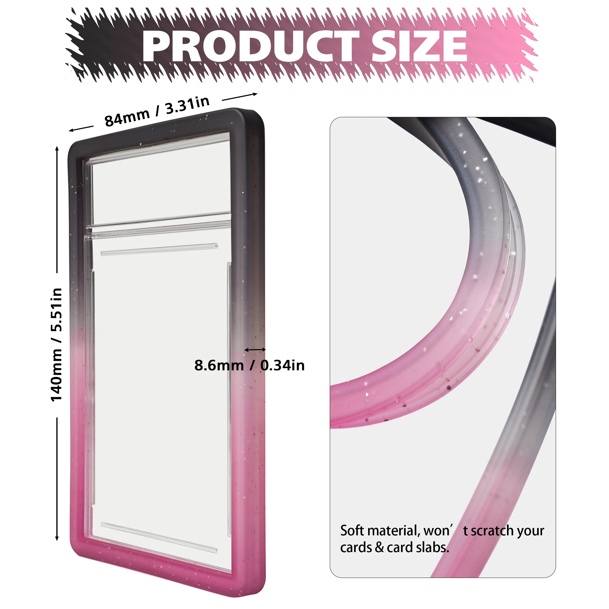 Graded Guards /Gradient Storage Holder , Guard Protector Display Sleeves Skin TPU for P/S/A 35PT Graded Card Slab Game Card