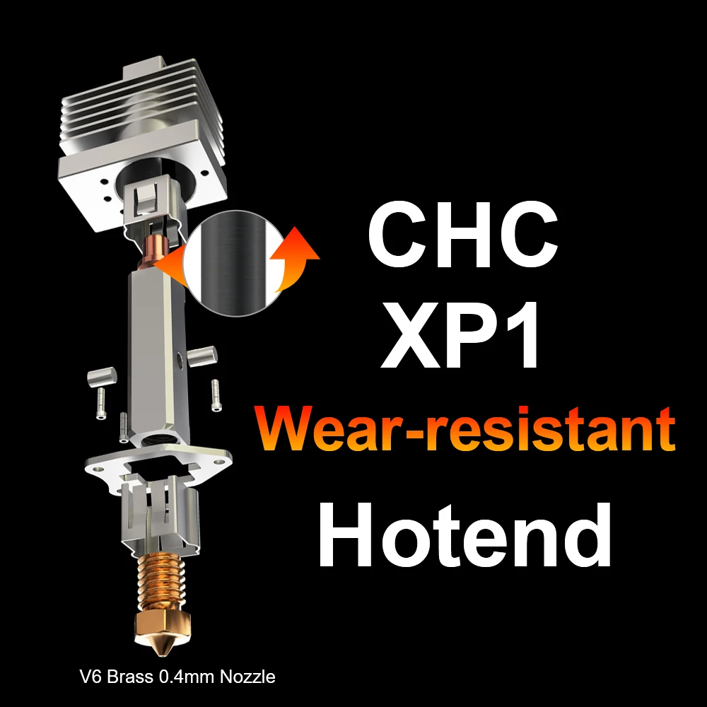 BLV CHC XP1 Hotend met hoog debiet Slijtvast verwarmingsblok voor Bambu Lab X1 P1-serie P1S TZ P1P X1E X1C 3D-printers