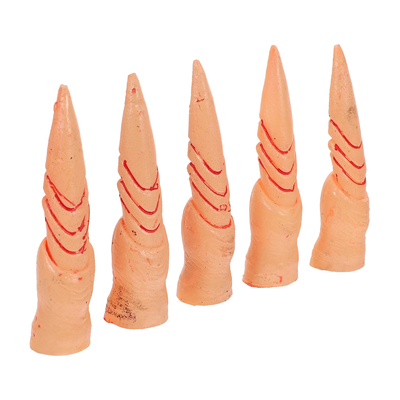 5Pcs False Set Oval Finger Nails For Cosplay Fingers Party Scary Witch Halloween Props Covers Fake Finger Nails Cosplay H Puppet