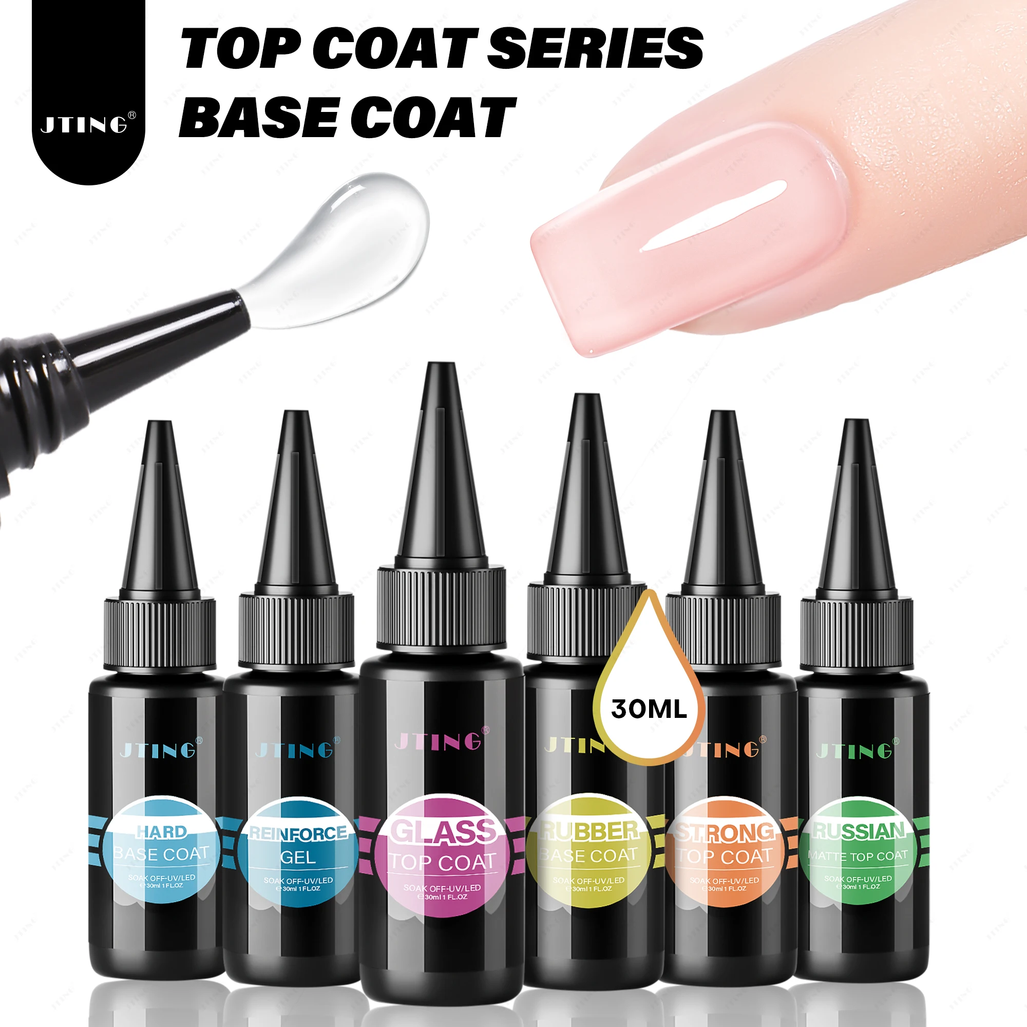 

1pc New Manicure 30ml Nowipe Topcoat Soak Off LED UV Nail Gel Polish Base Coat Nail Polish Gel Reinforce Filling Gel