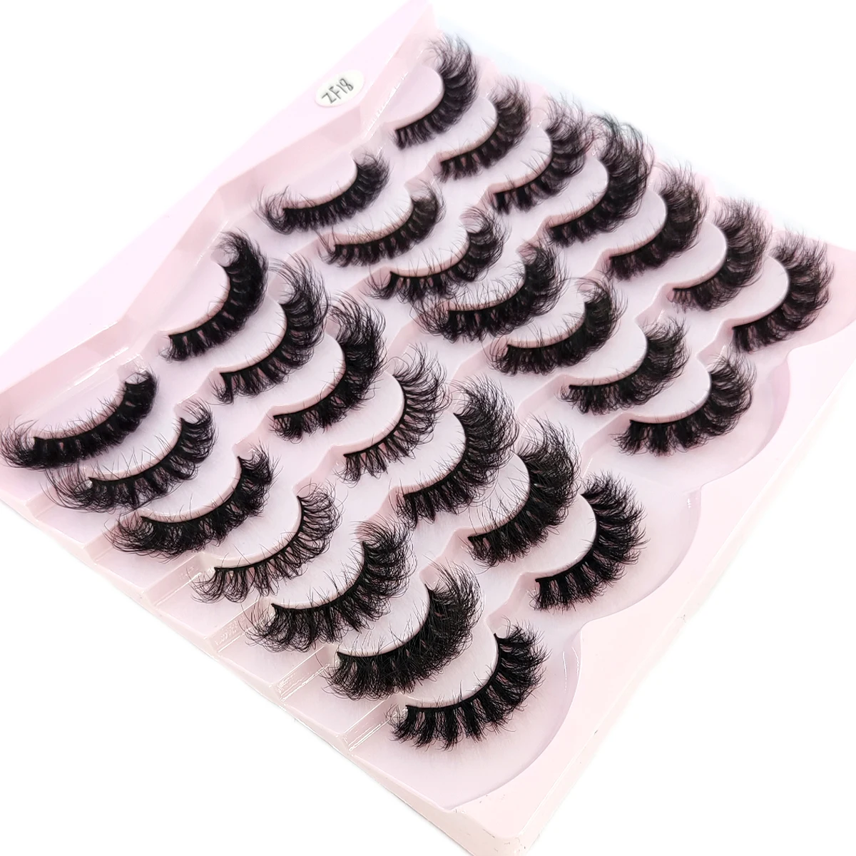 Novos 14 pares de cílios de vison artificial macios e fofos cílios postiços dramáticos e bagunçados cílios de vison cílios de olho de gato