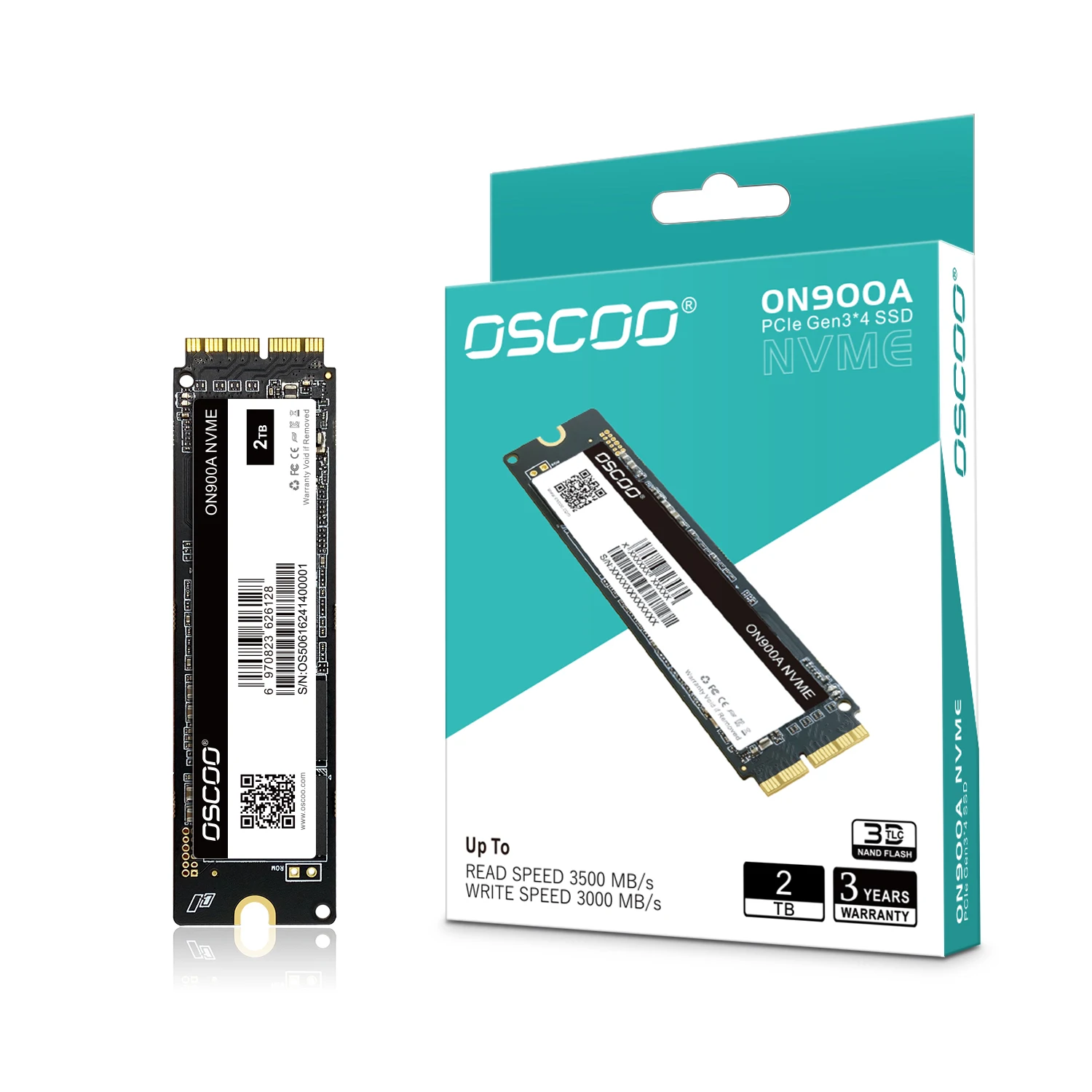OSCOO NVME SSD para MacBook Air 2013-2017 A1465 A1466 NVMe PCIe Gen3.0*4 para Macbook Pro A1502 A1398 y 2012-2018 IMac A1419 A1418