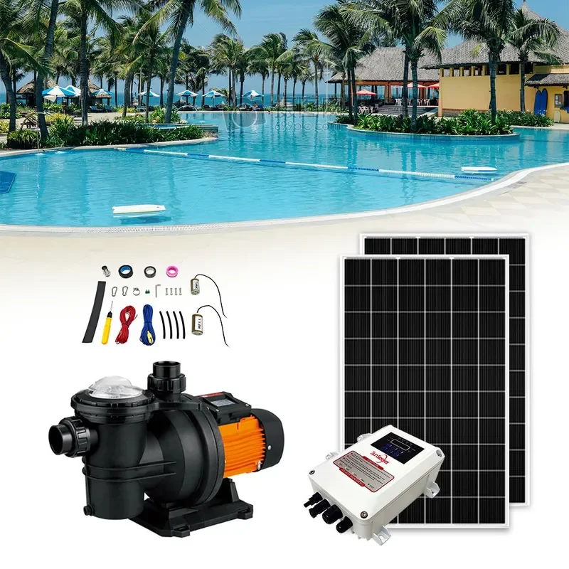 DC Brushless Solar Pool Pump, High Power Clean Water Pump, Solar Powered Filter Circulation Water Pump, Swimming Pool