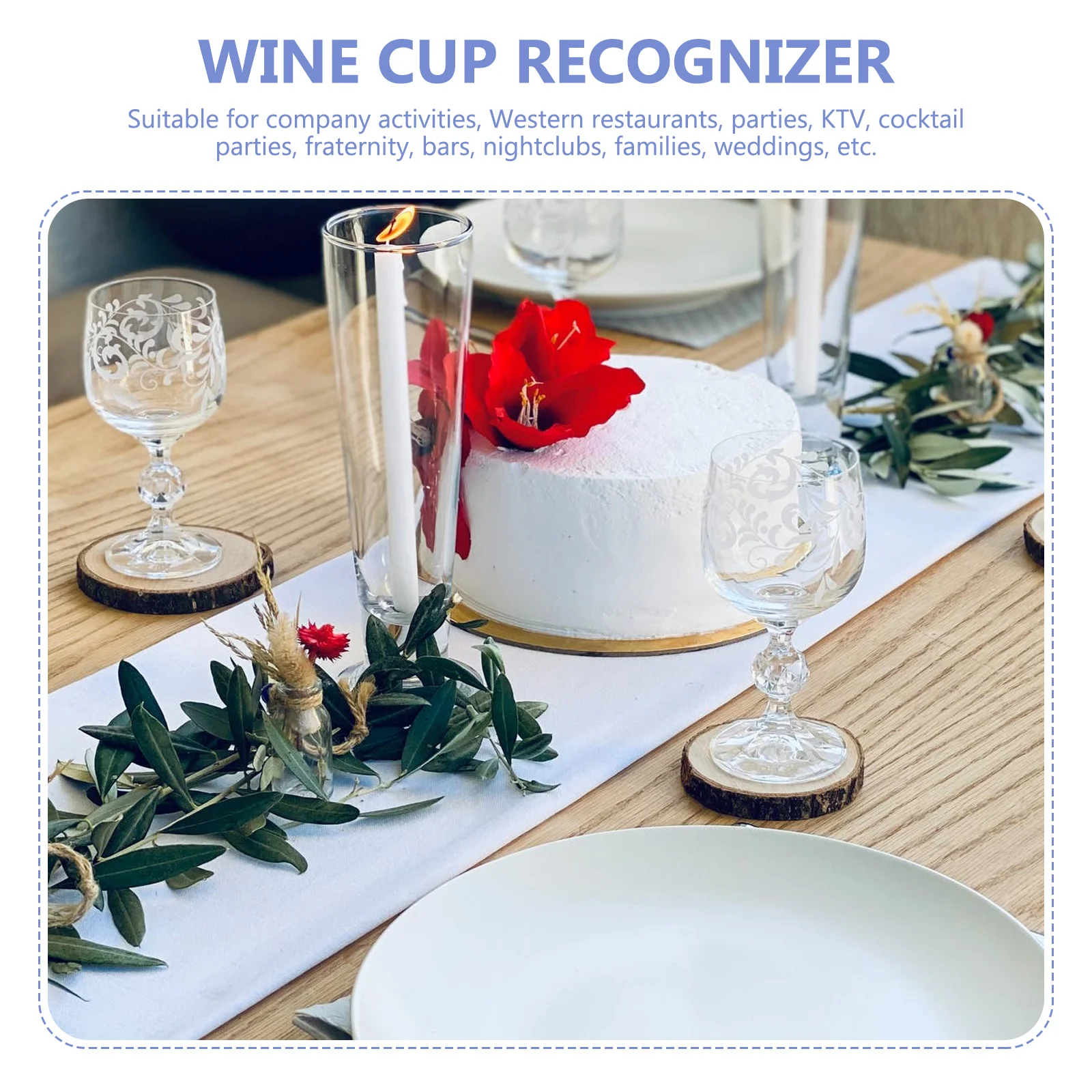 

6 Pcs Drink Cup Markers Tags Glass Identification Wine Identifiers for Party Recognizers