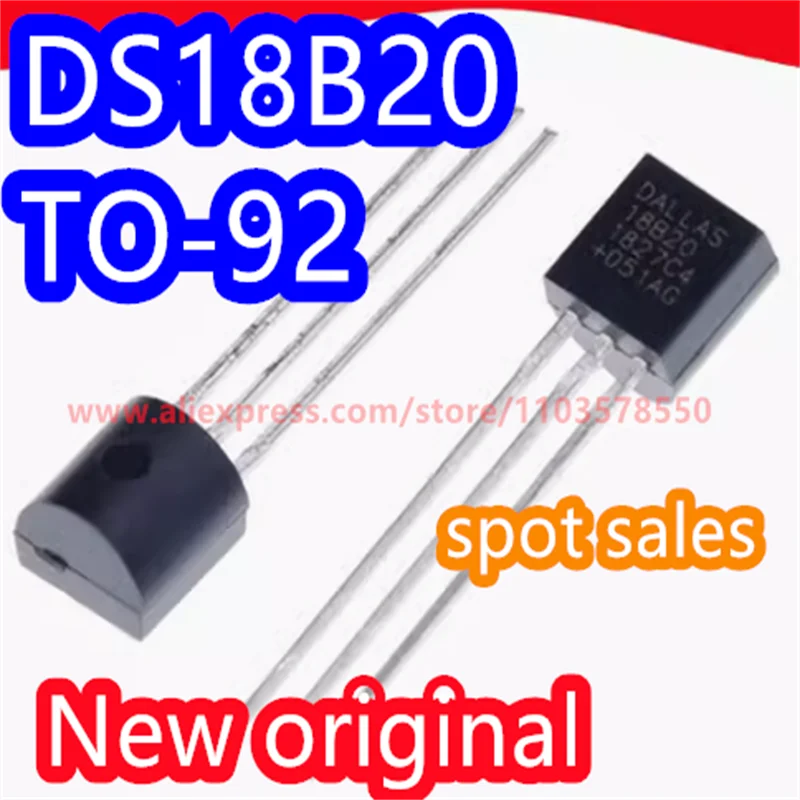 Termômetro programável digital, sensor de temperatura, aquisição de temperatura, DS18B20 Chip TO-92, DS18B20Z, SMD8, novo, original, 10pcs