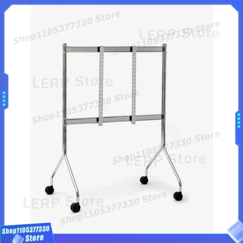 Universal Floor TV Stand with Wheels Adjustable Height Mobile Bracket for LCD LED Screen Modern Rolling Trolley Base