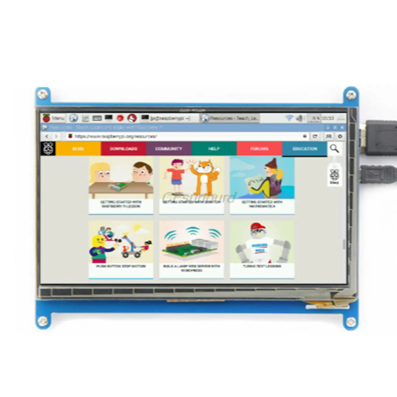 Raspberry pi 3.2/3.5/5/7 inch touch LCD display module Support Raspberry Pi 2/3 B+