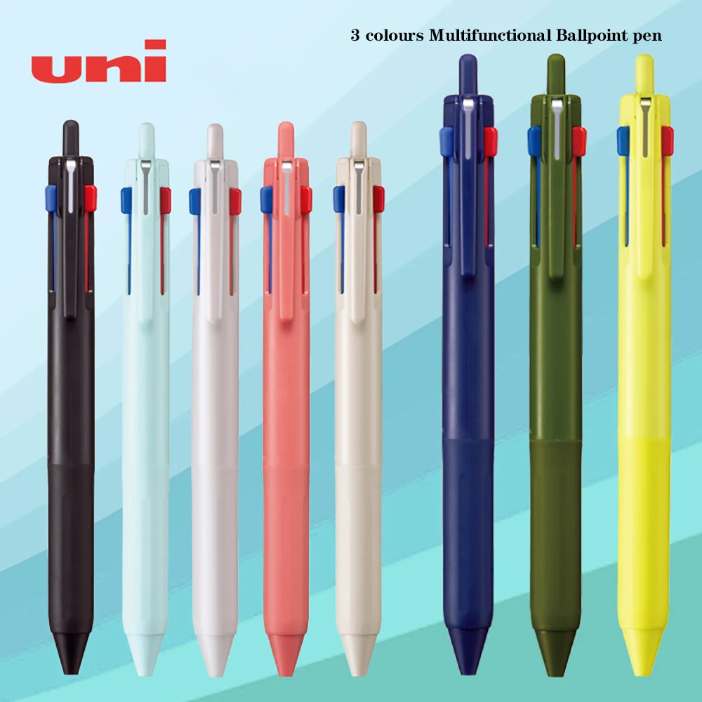 

Japan Stationery UNI JETSTREAM Three Color Ballpoint Pen SXE3-507 Limited Color Multi-function Modular Medium Oil Pen 0.5/0.7mm