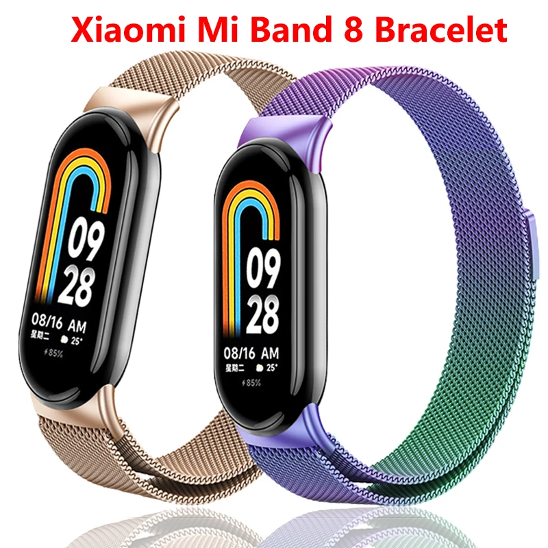 

Strap For Mi Band 8 global version bracelet accessories Milanese Loop Replacement belt pulseira correa xiaomi miband 8 NFC strap