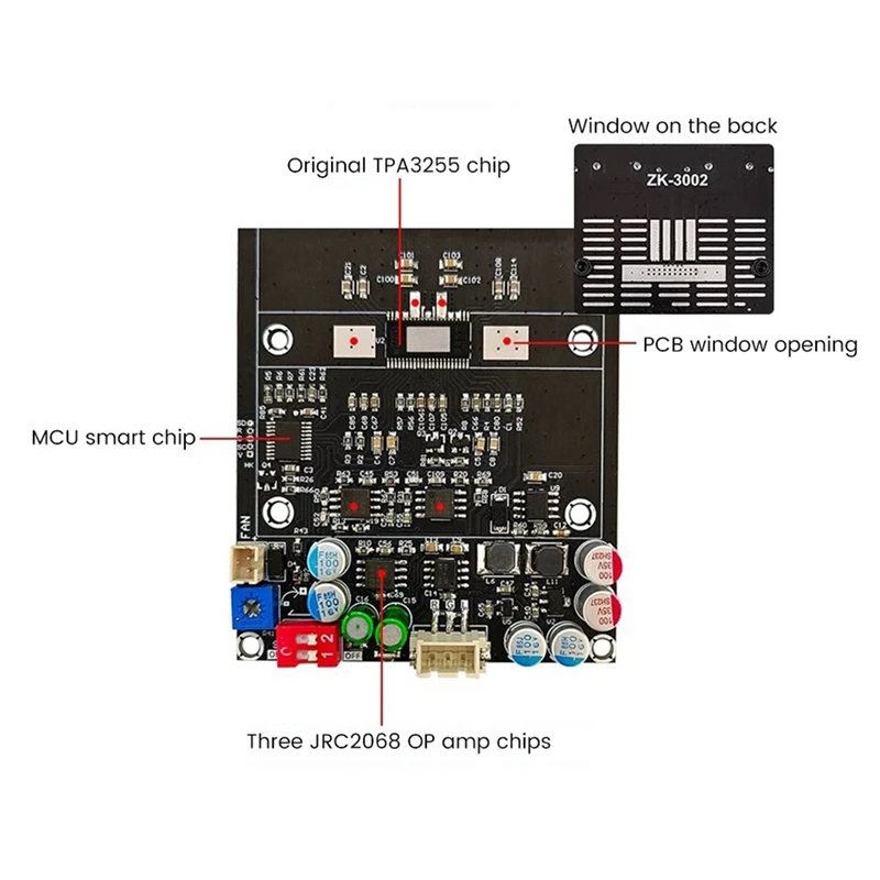 TPA3255 Digital Audio Power Amplifier Board Stereo Amp 300Wx2 PBTL Mono Sound Amplifier 600W Audio Speaker Amplifier Easy To Use