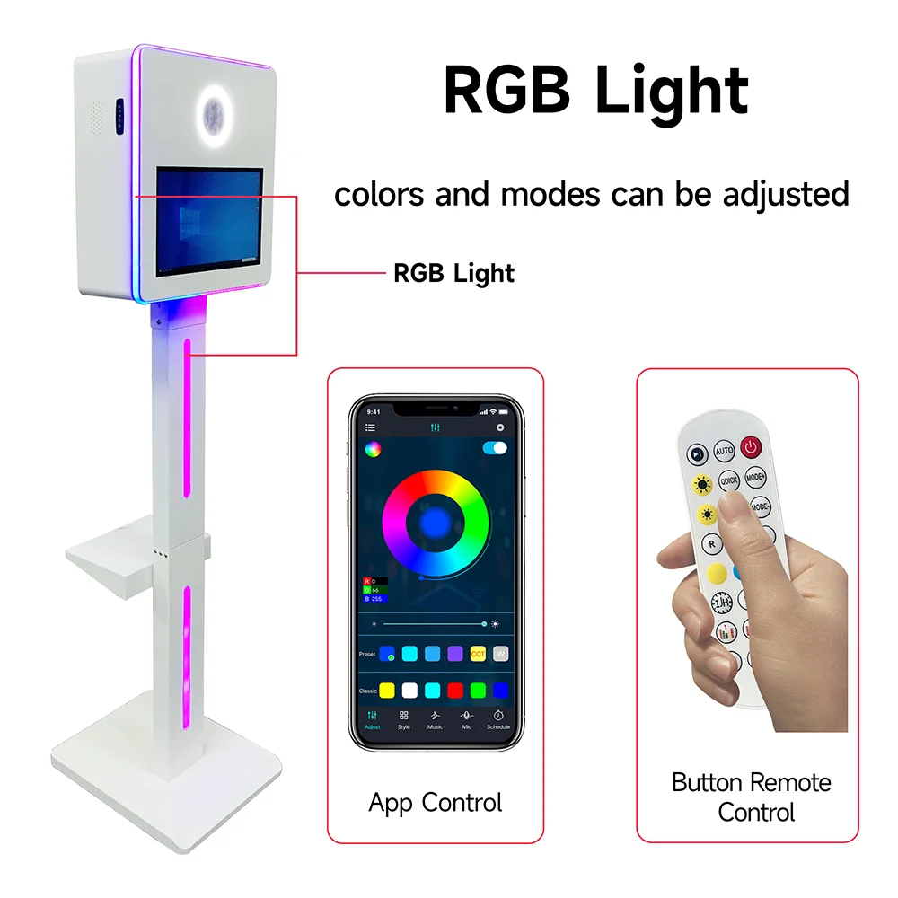 Tragbare DSLR Photo Booth Kiosk 15,6 in DSLR Photo Booth Shell mit LCD Touchscreen Kamera Selfie Photo booth Maschine