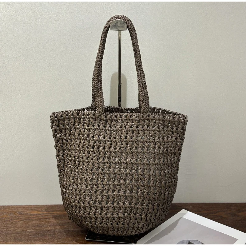 Simple Stylish Handmade Woven Bag,Versatile Bohemian Straw Basket Bag,large Size Commuting Women shoulder Bag multi Color Choose