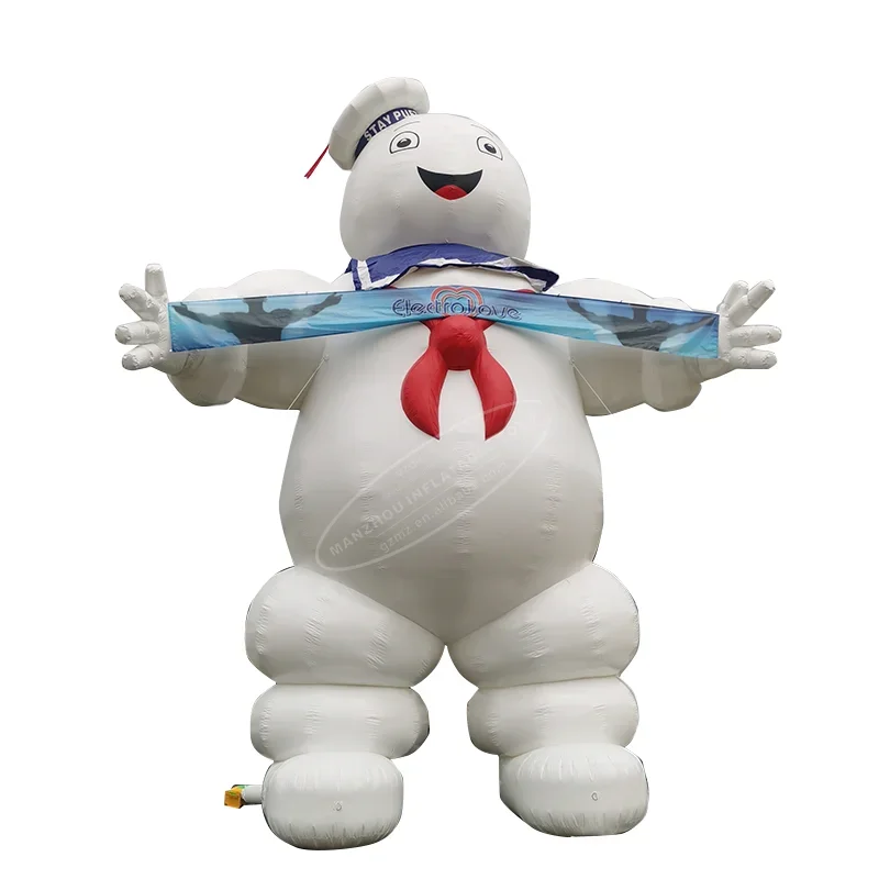 

Inflatable Stay Puft Marshmallow Man Ghostbusters Custom Advertising Cartoon For Halloween Decorations