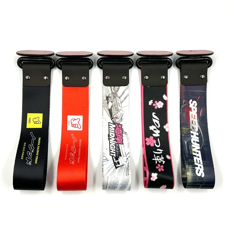 JDM Racing Culture Style Tow Strap Universal Race Towing Car Motorcycle Trailer Ropes Bumper Hook For Speed Hunters Initial D