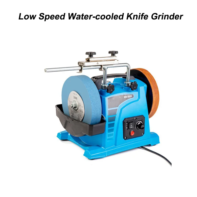 8 Inch Low-Speed Water-Cooled Knife Sharpener For Household Woodworking Tools Engraving Knives Chisels Electric Knife Grinder