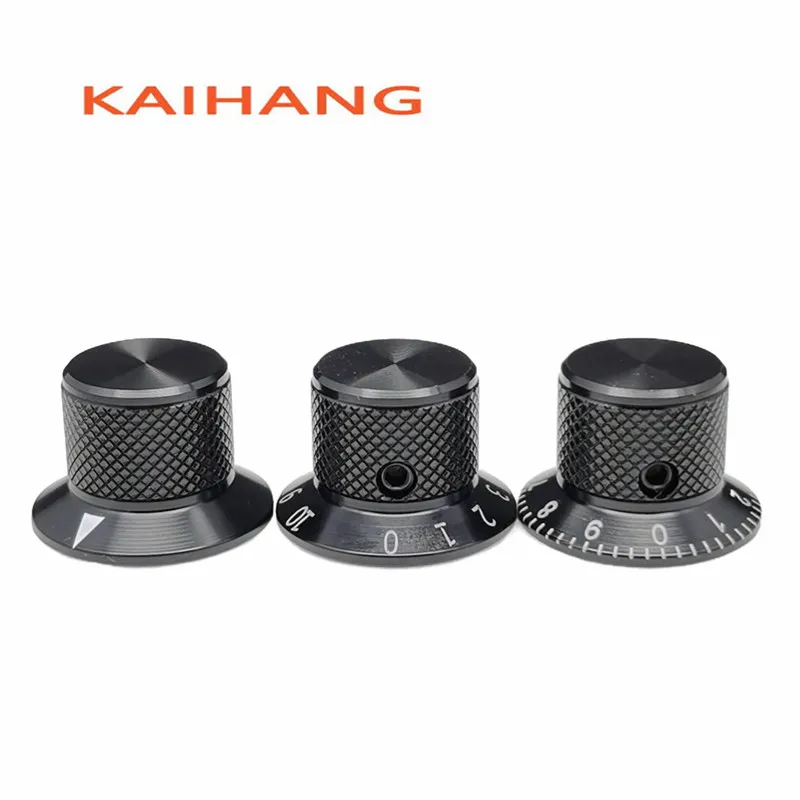 1PCS Aluminum Solid Core Potentiometer Knob Cap Electric Guitar Volume and Tone Adjustment Knob Circular Hole 6MM Screw Fixation