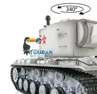 

HENG LONG 1/16 7.0 Upgraded Soviet KV-2 RTR RC Tank Gigant 3949 360° Turret Gearbox Tracks Remote Control Toys Car TH20015-SMT1