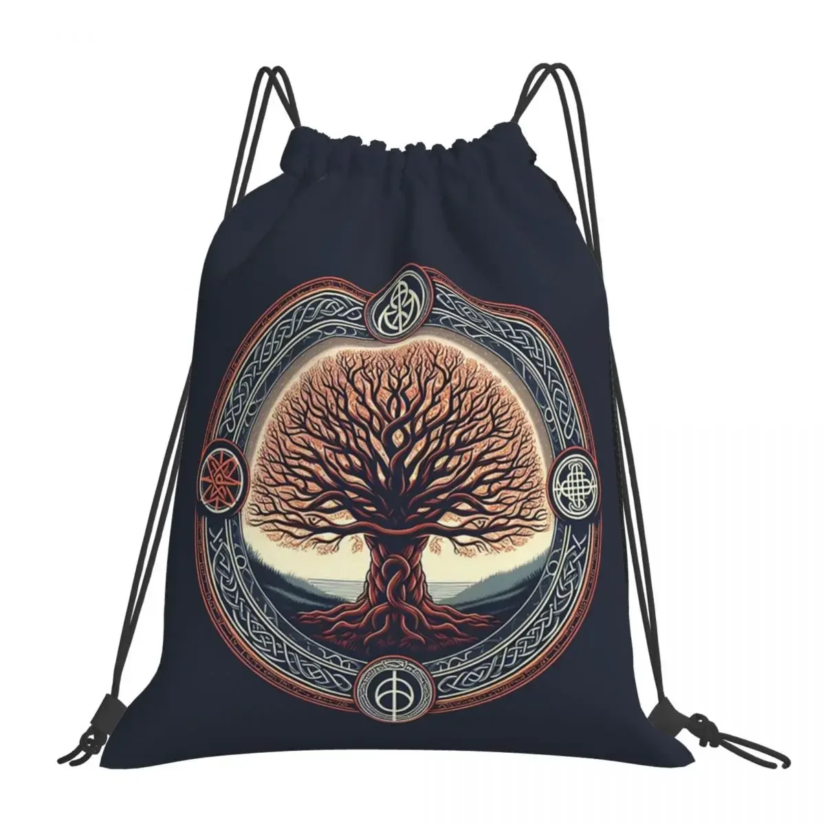 

Celtic "Tree Of Life" 1 Backpacks Portable Drawstring Bags Drawstring Bundle Pocket Shoes Bag BookBag For Travel Students