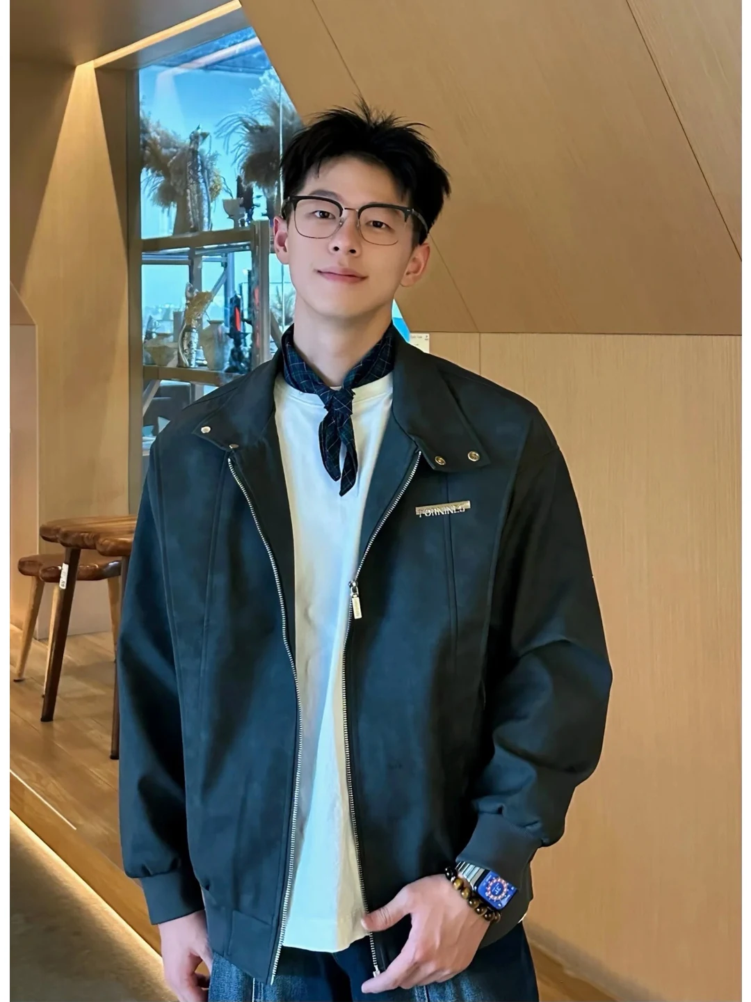 

Кожаный жилет Bla ort в стиле американского ретро с вышитым воротником, молодежная модная верхняя одежда для мужчин