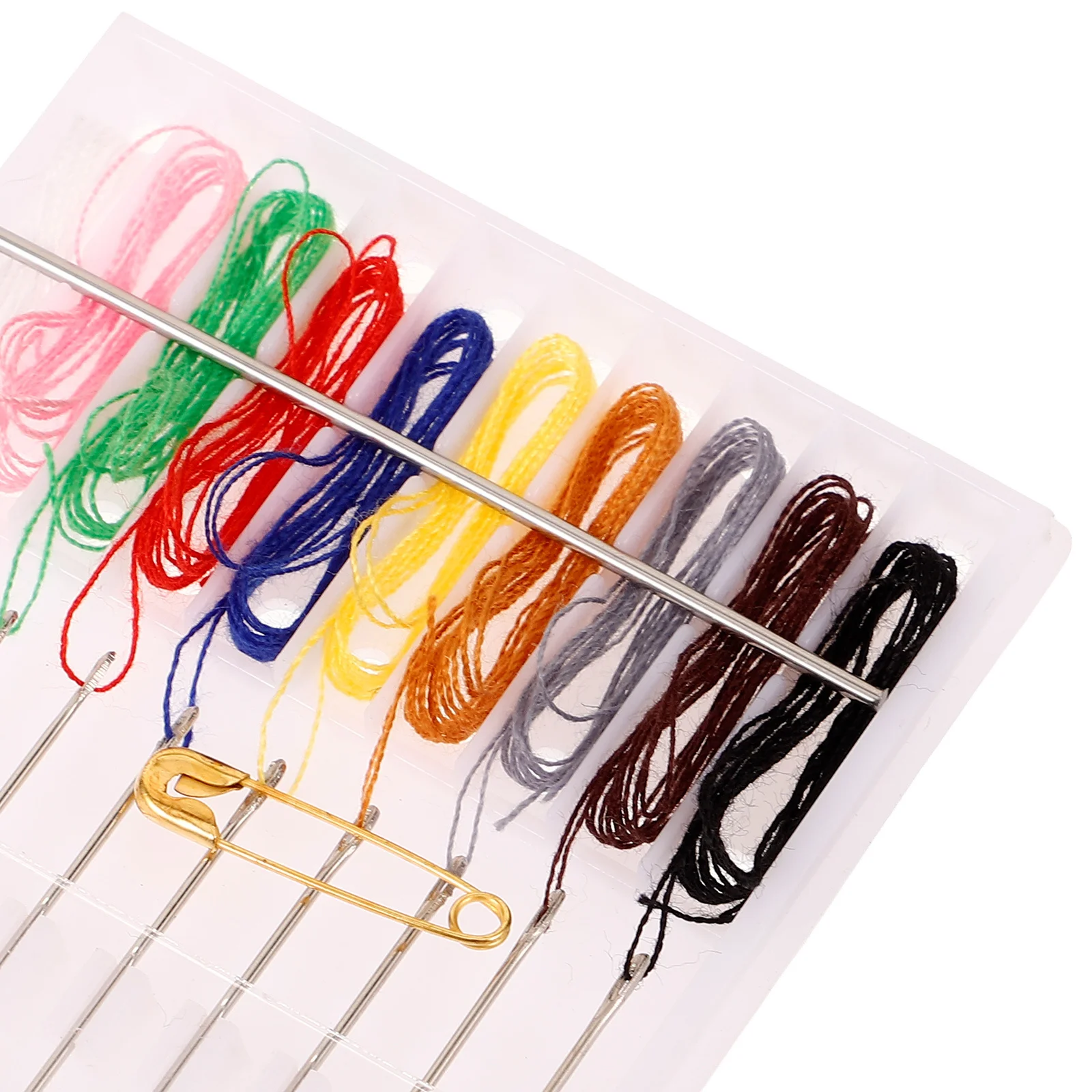 

2Sets Sewing Thread Kit Complete Needlework Tools for Daily Use Travel Emergency Repairs Household Hand Stitching Kits