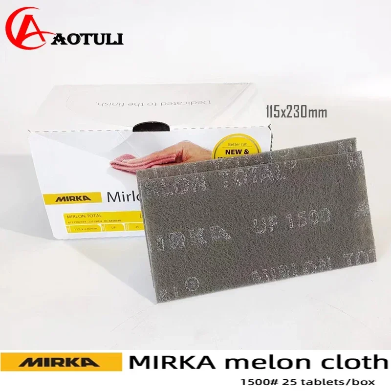 Mirka Melon Abrasive Polishing Cloth, 115×230 mm, 1500‑Grit Waterproof Industrial Cleaning Cloth for Automotive Paint Decontamin