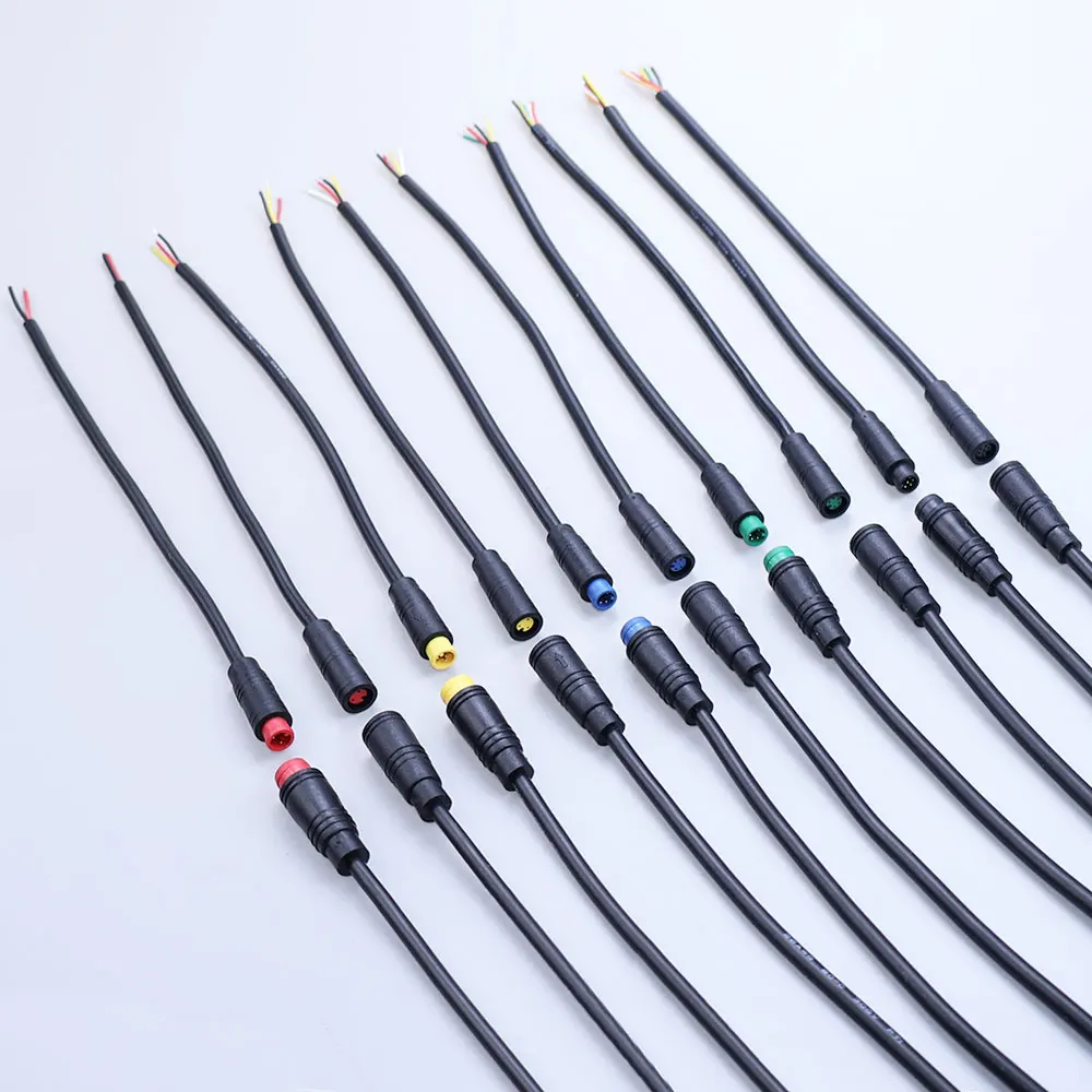 M6 M8 Wasserdichtes Kabel 2/3/4/5/6 Pin Stecker-Buchse Elektrofahrrad-Verbindungskabel E-Bike Display-Kabel Sensor-Verbindungskabel – Detail 4