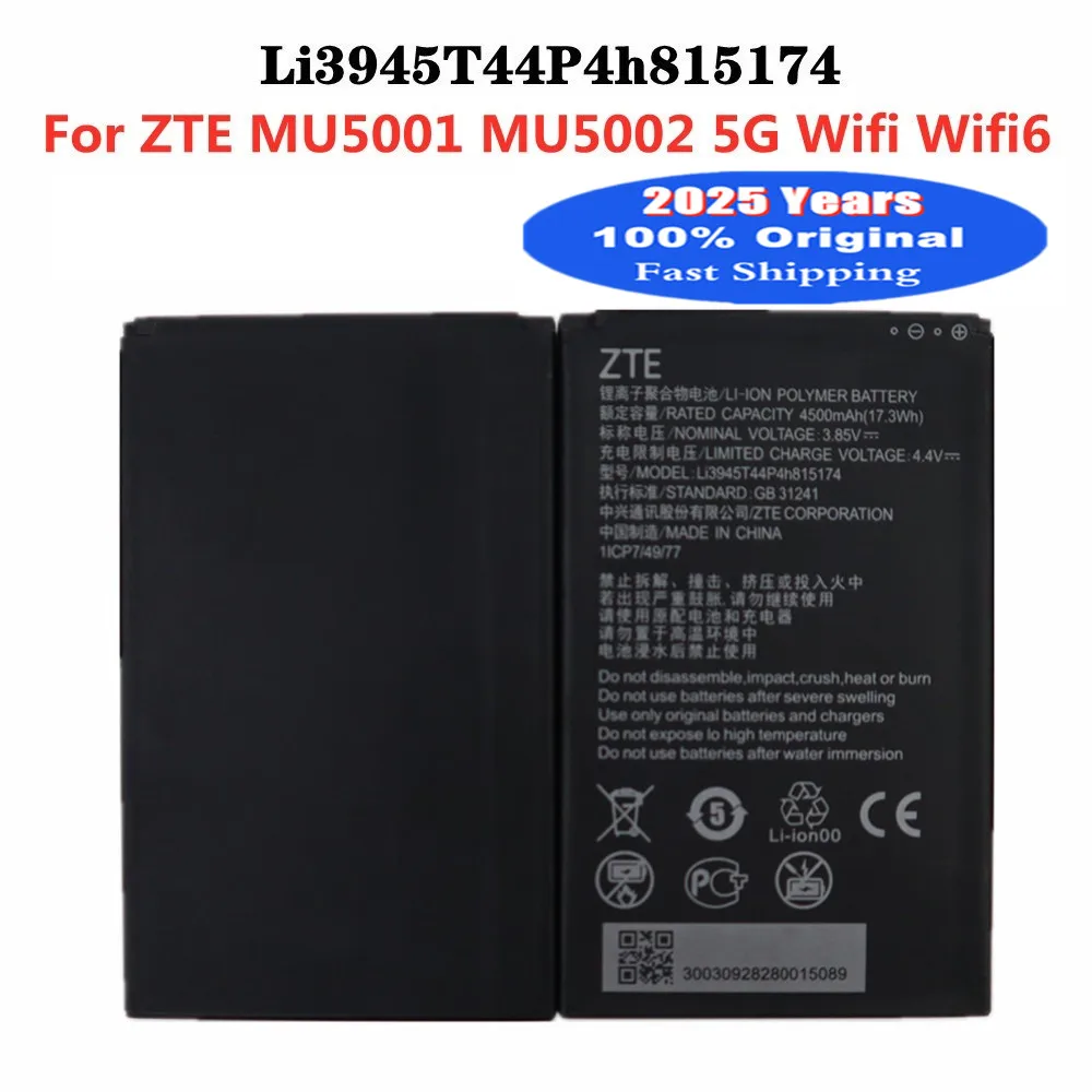 

Новый оригинальный аккумулятор Li3945T44P4h 815174 Для аккумуляторов ZTE MU5002 MU5001 Wi-Fi 5G Wi-Fi6