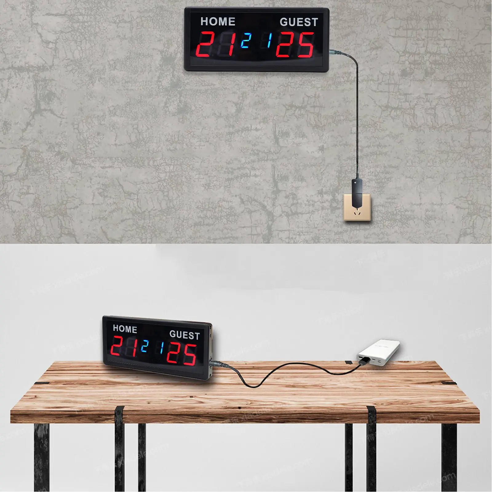 농구 전원 어댑터 용 전자 농구 축구 원격 제어 스누커 테니스 스코어 보드 스포츠 용품