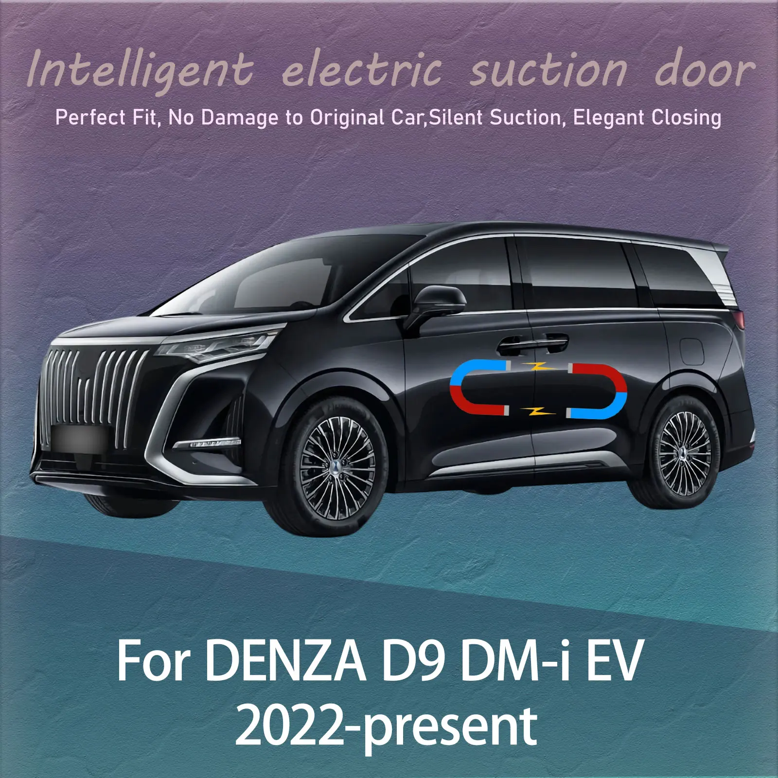 Electric Soft Close Door Kit For DENZA D9 DM-i EV 2022+ Auto Silent Anti-Slam Suction Door System Automatic Quiet Closing Latch